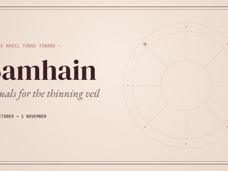 The Wheel turns toward Samhain — rituals for the thinning veil