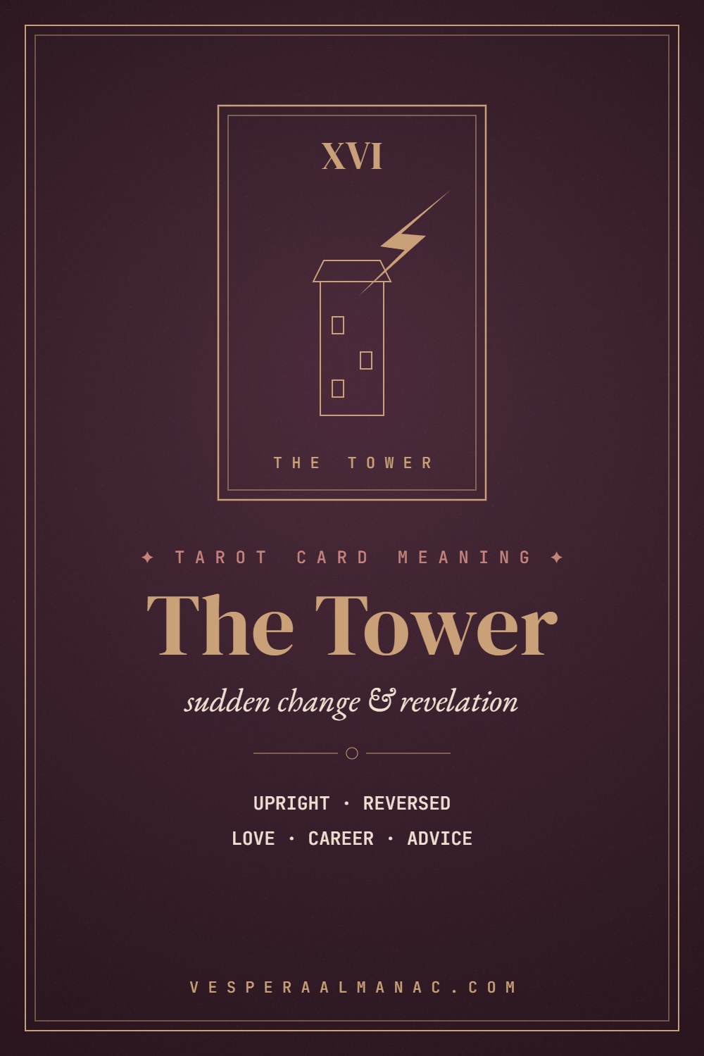 The Tower tarot card meaning — sudden change and revelation